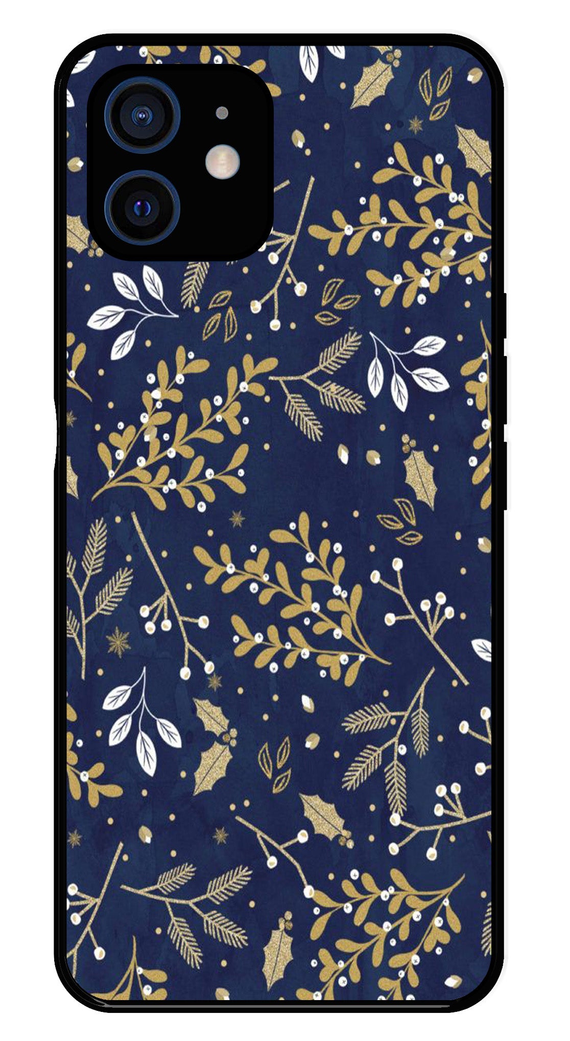 Floral Pattern  Metal Mobile Case for iPhone 11