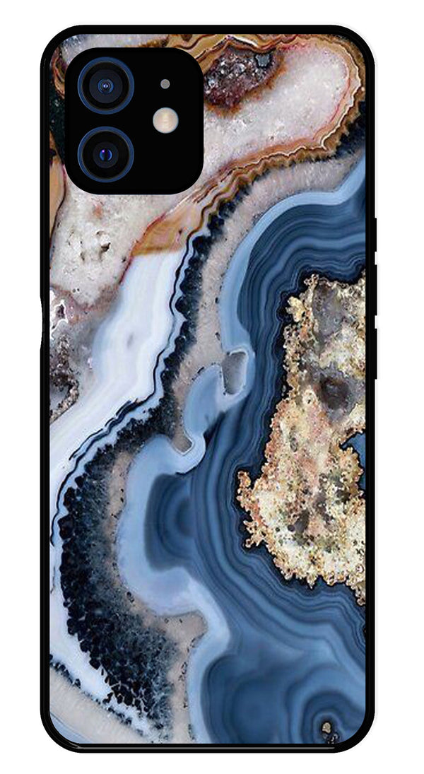 Marble Design Metal Mobile Case for iPhone 12