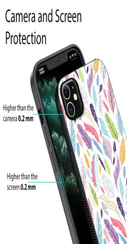 Colorful Feathers Metal Mobile Case for iPhone 12 Mini