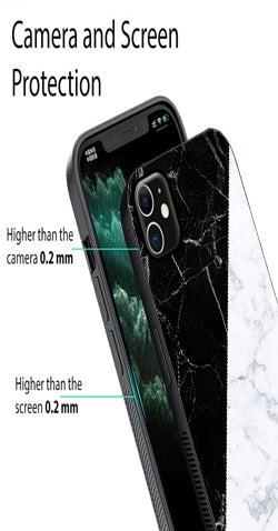 Black White Marble Design Metal Mobile Case for iPhone 12 Mini