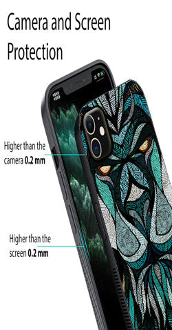 Lion Pattern Metal Mobile Case for iPhone 12 Mini