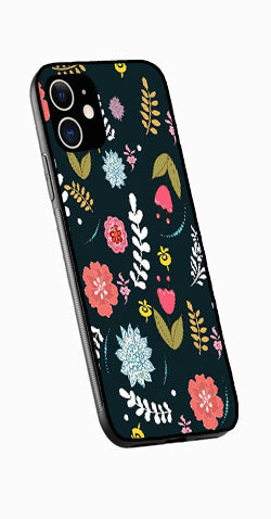Floral Pattern2 Metal Mobile Case for iPhone 11  (Design No -12)