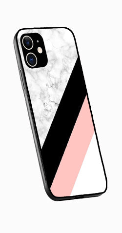 Marble Design Metal Mobile Case for iPhone 12 Mini  (Design No -24)