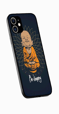 Be Happy Metal Mobile Case for iPhone 12 Mini  (Design No -27)