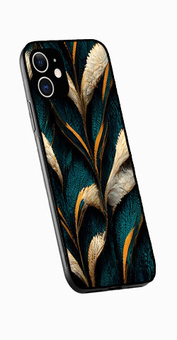 Feathers Metal Mobile Case for iPhone 12 Mini  (Design No -30)