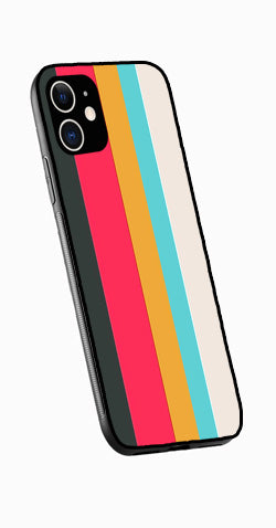 Muted Rainbow Metal Mobile Case for iPhone 12 Mini  (Design No -31)