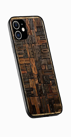 Alphabets Metal Mobile Case for iPhone 12 Mini  (Design No -32)