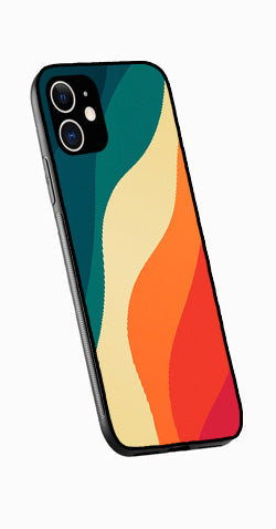 Muted Rainbow Metal Mobile Case for iPhone 12 Mini  (Design No -39)