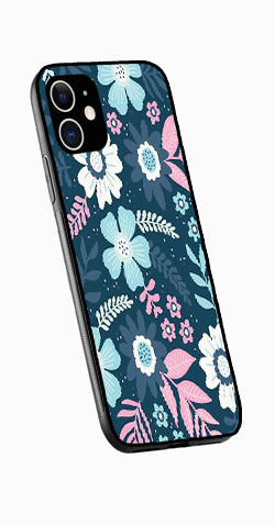 Flower Leaves Design Metal Mobile Case for iPhone 11  (Design No -50)