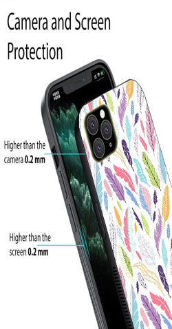 Colorful Feathers Metal Mobile Case for iPhone 12 Pro Max