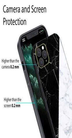 Black White Marble Design Metal Mobile Case for iPhone 14 Pro