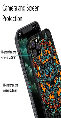 Owl Pattern Metal Mobile Case for iPhone 14 Pro