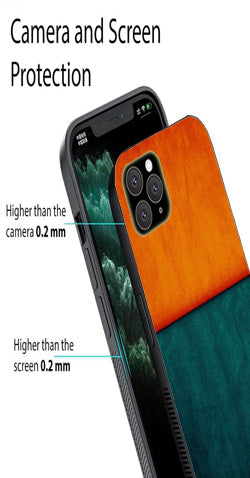 Orange Green Pattern Metal Mobile Case for iPhone 12 Pro
