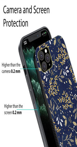 Floral Pattern  Metal Mobile Case for iPhone 14 Pro