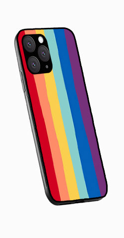 Rainbow MultiColor Metal Mobile Case for iPhone 14 Pro  (Design No -03)