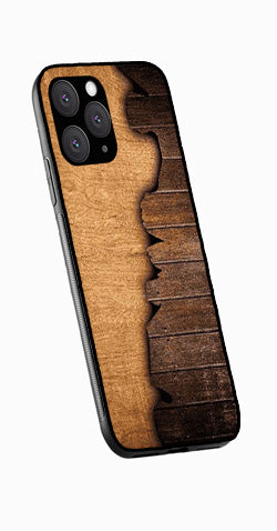 Wooden Design Metal Mobile Case for iPhone 13 Pro  (Design No -13)
