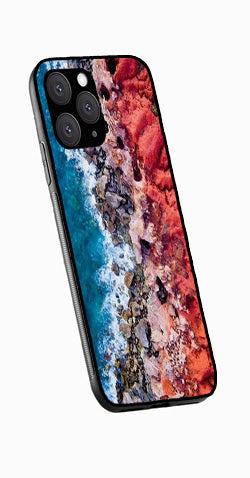 Sea Shore Metal Mobile Case for iPhone 14 Pro  (Design No -18)