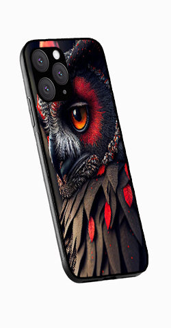 Owl Design Metal Mobile Case for iPhone 13 Pro Max  (Design No -26)