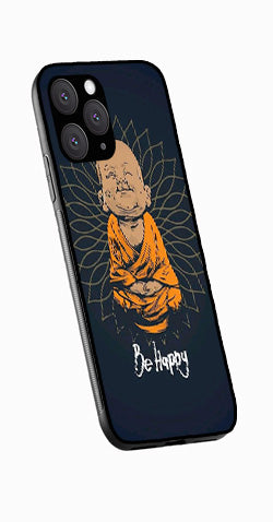 Be Happy Metal Mobile Case for iPhone 12 Pro Max  (Design No -27)