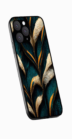 Feathers Metal Mobile Case for iPhone 14 Pro Max  (Design No -30)