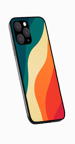 Muted Rainbow Metal Mobile Case for iPhone 12 Pro  (Design No -39)
