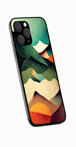MultiColor Pattern Metal Mobile Case for iPhone 14 Pro  (Design No -43)