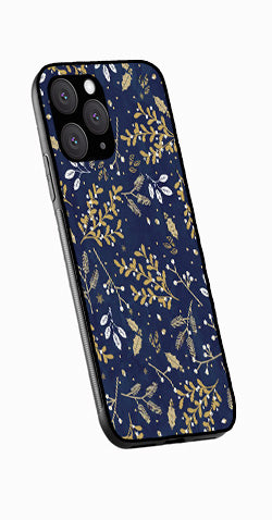 Floral Pattern  Metal Mobile Case for iPhone 13 Pro  (Design No -52)