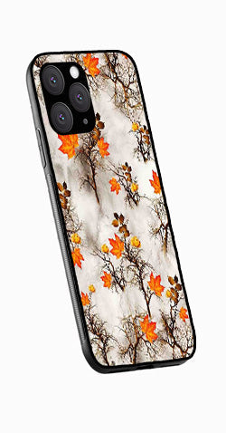 Autumn leaves Metal Mobile Case for iPhone 14 Pro Max  (Design No -55)