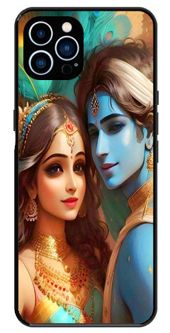 Lord Radha Krishna Metal Mobile Case for iPhone 13 Pro Max