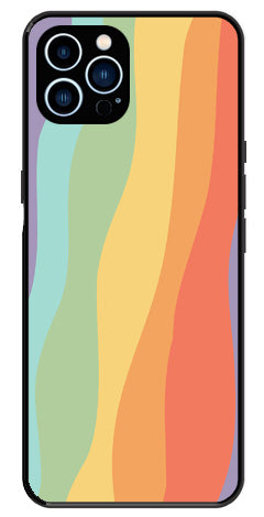 Muted Rainbow Metal Mobile Case for iPhone 12 Pro Max