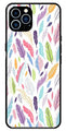 Colorful Feathers Metal Mobile Case for iPhone 13 Pro Max