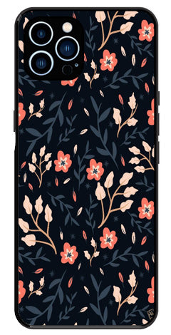 Floral Pattern Metal Mobile Case for iPhone 14 Pro Max