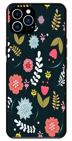 Floral Pattern2 Metal Mobile Case for iPhone 12 Pro