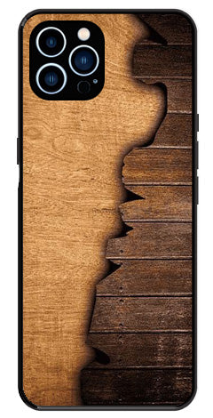 Wooden Design Metal Mobile Case for iPhone 12 Pro