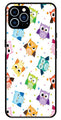 Owls Pattern Metal Mobile Case for iPhone 13 Pro