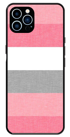 Pink Pattern Metal Mobile Case for iPhone 13 Pro Max