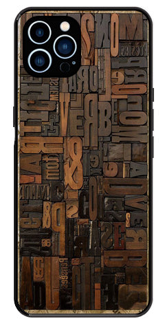 Alphabets Metal Mobile Case for iPhone 13 Pro Max