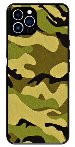Army Pattern Metal Mobile Case for iPhone 13 Pro Max