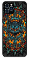 Owl Pattern Metal Mobile Case for iPhone 13 Pro Max
