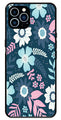 Flower Leaves Design Metal Mobile Case for iPhone 14 Pro Max
