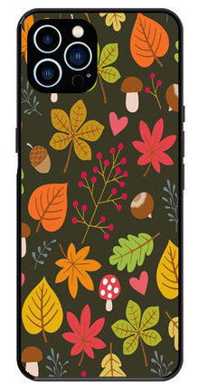 Leaves Design Metal Mobile Case for iPhone 12 Pro