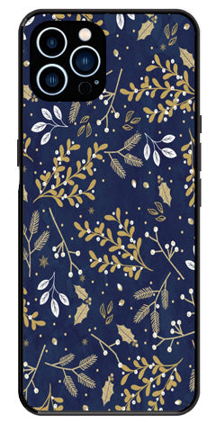 Floral Pattern  Metal Mobile Case for iPhone 12 Pro