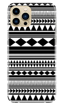 Black white Pattern Mobile Back Case for iPhone 13 Pro Max (Design - 5)