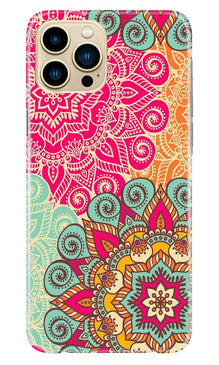 Rangoli art Mobile Back Case for iPhone 13 Pro Max (Design - 6)