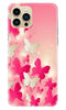 White Pick Butterflies Case for iPhone 13 Pro Max