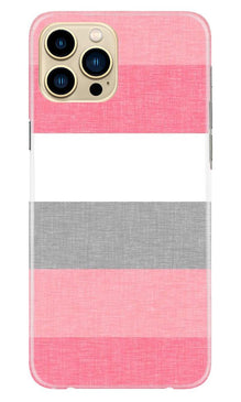 Pink white pattern Mobile Back Case for iPhone 13 Pro Max (Design - 55)
