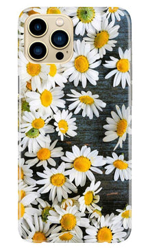 White flowers2 Mobile Back Case for iPhone 13 Pro Max (Design - 62)