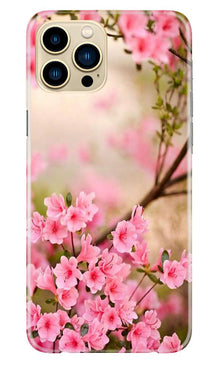 Pink flowers Mobile Back Case for iPhone 13 Pro Max (Design - 69)