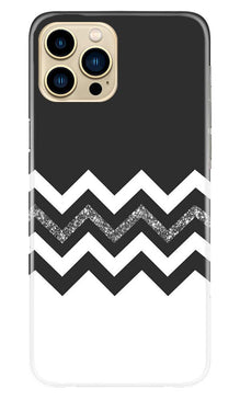 Black white Pattern2Mobile Back Case for iPhone 13 Pro Max (Design - 83)