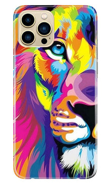 Colorful Lion Mobile Back Case for iPhone 13 Pro Max  (Design - 110)